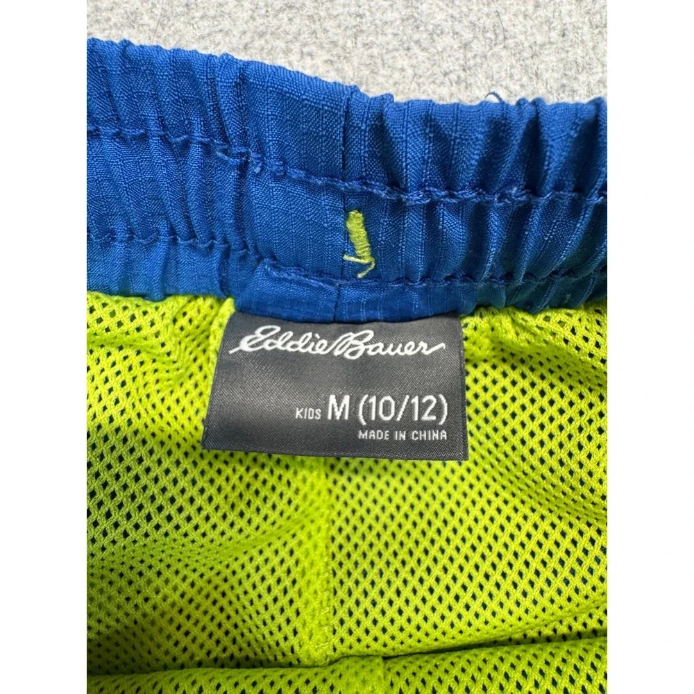 Eddie Bauer Kids Swim Trunks Blue Mesh Lined‎ Boys Medium 10/12 Quick Dry Beach